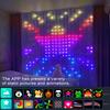Programovatelné chytré Bluetooth LED okenní závěsové svítidlo RGBIC Dream Color Fairy Lights pro vánoční výzdobu svatební ložnice