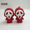 Schoolbag Purse Bag Charm Mini Screaming Skeleton Keychain Pendant, 3D Printed Halloween Spooky Decor Hanging Decor, Backpack Accessories Pendant