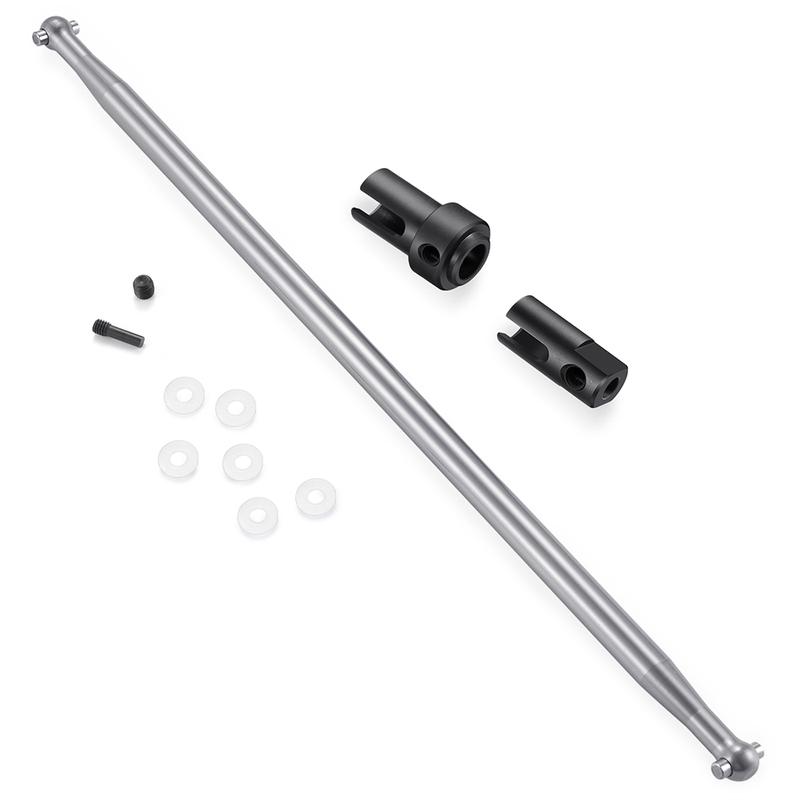 AXSPEED Metal Center Driveshaft Outdrives Dogbone & Joint Drive Cup for 1/10 Slash 4X4 4WD Rally RC Truck Upgrade Parts