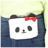 Twin Canvas Panda Clip Pocket A 15x12cm