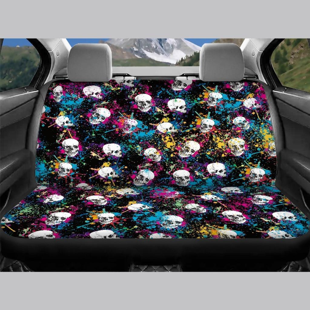 Komplettes Set Auto-Sitzbezüge Wasserdicht Digitaldruck Abstraktes Design Airbag-kompatibel Vorder- und Rücksitzschoner Rutschfest