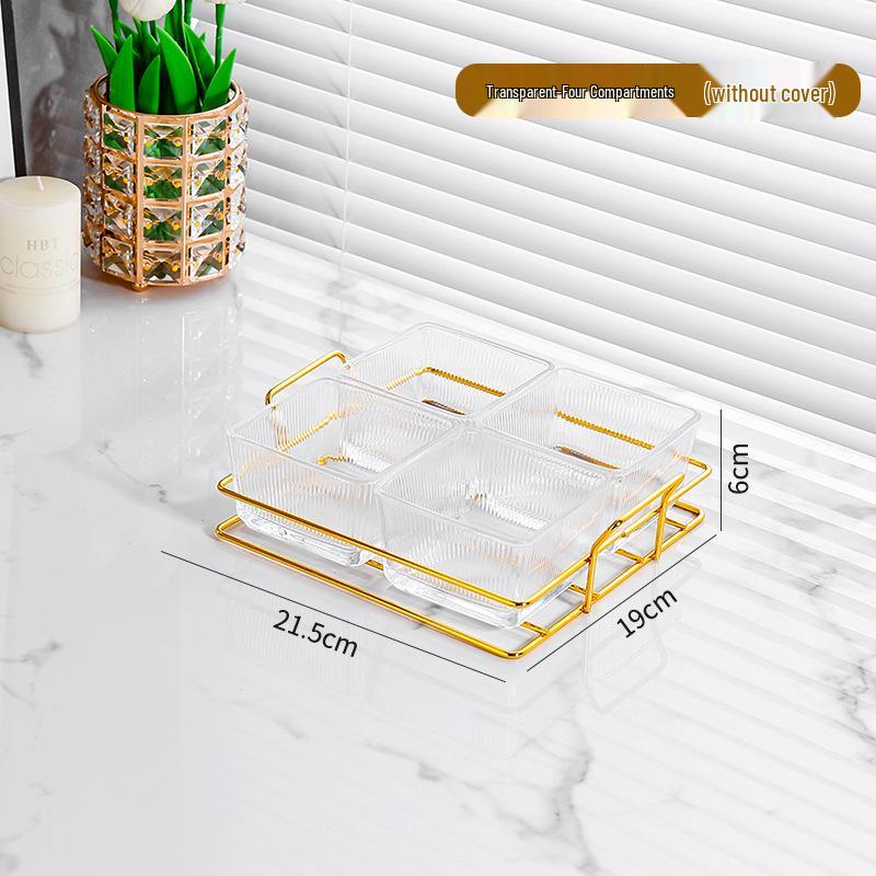 Creative Fruit and Snack Storage Platter with Nut Compartments for Home, Bar, and Living Room