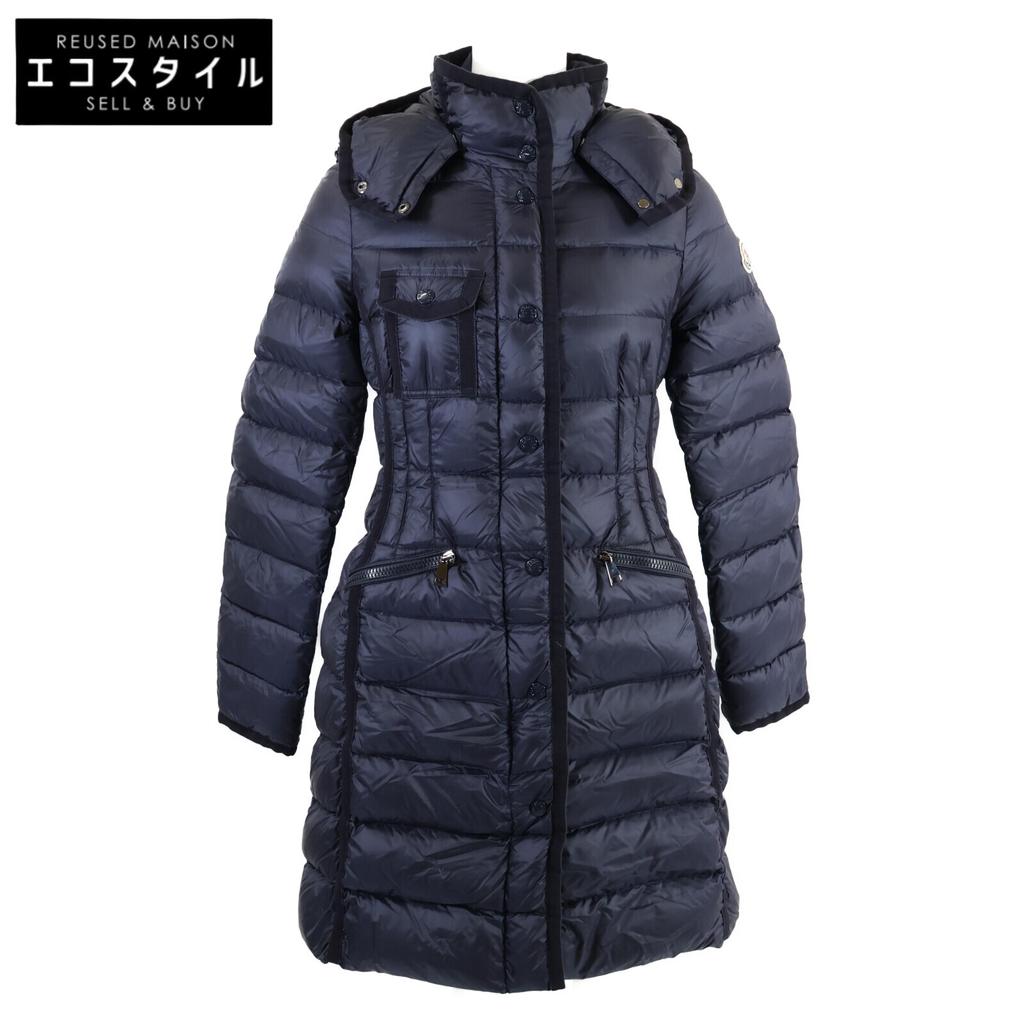 MONCLER [Domestic regular] HERMINE down with hood coat 00 NavyUsed