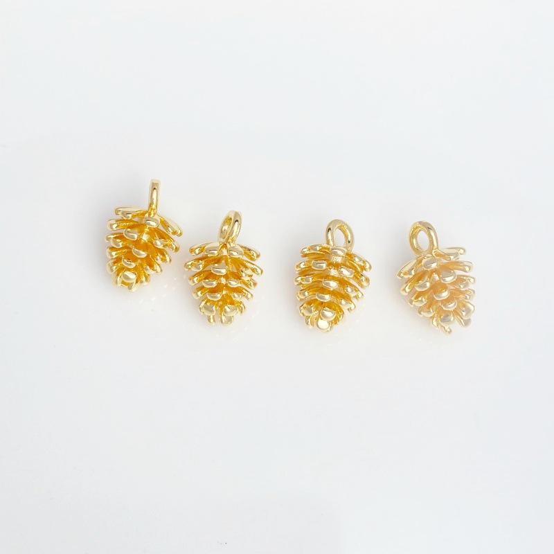 

Pinecone & Pine Nut Pendant: Metal DIY Jewelry Charms for Necklaces & Earrings