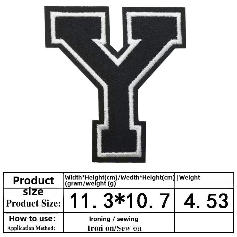 Embroidered Alphabet & Number Jersey Patch Armband Badge