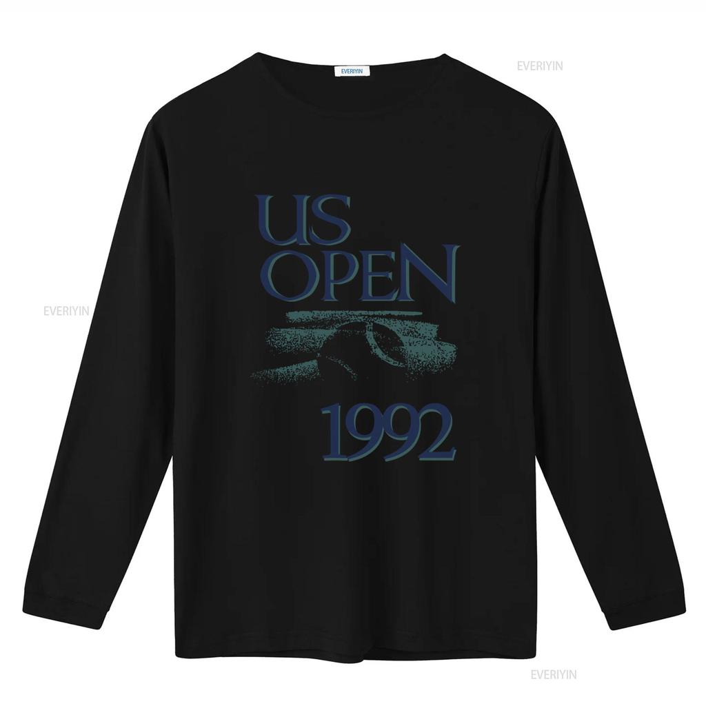 Maglietta da Tennis US Open Vintage 1992 Stile Retrò per Fan degli Anni '90 L Bianca con Design di Andre Agassi Pete Sampras vintage Lavata