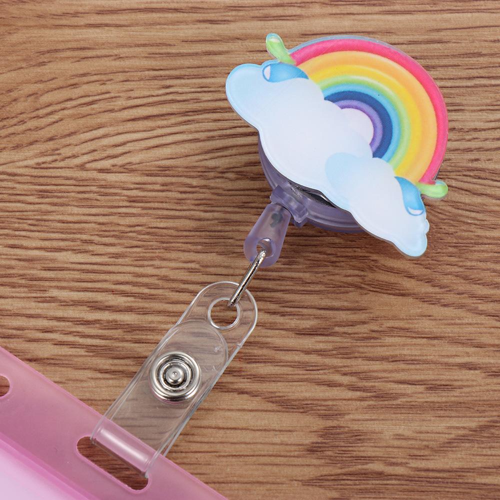 New Nurse Doctor Retractable Badge Reel with Horizontal Style Aluminum ID Business Card Work Card Badge Holder Office Supplies