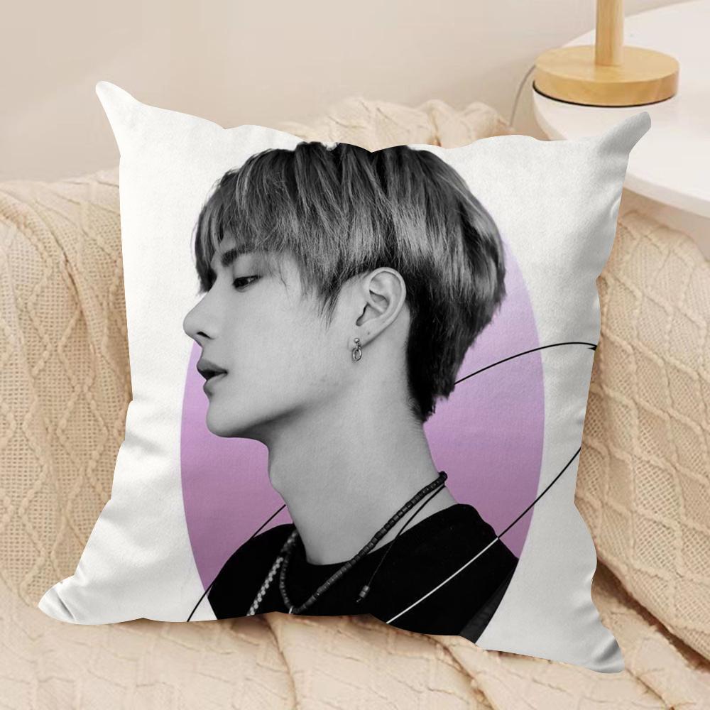 W-Wang Yibo Kissenbezug Weicher Plüschstoff Beidseitig Bedruckter Sofakissenbezug für Alle Jahreszeiten Heimdekoration Geschenk