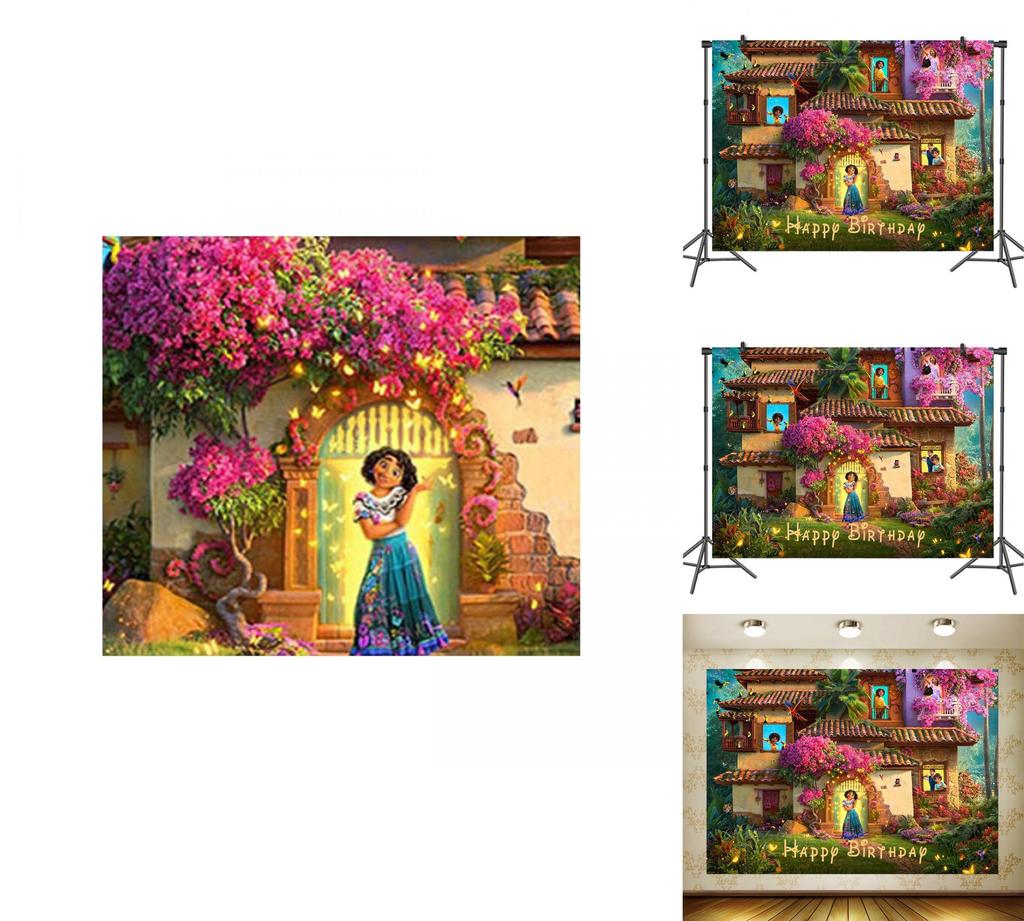 Förtrollande Disney Encanto Mirabel Födelsedagsparty Fotobakgrund Banner