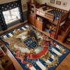 American Patriotic Style Children's Bedroom Rug Decoration Independence Day Washable Carpet Large Area Non-slip Fluffy Floor Mat