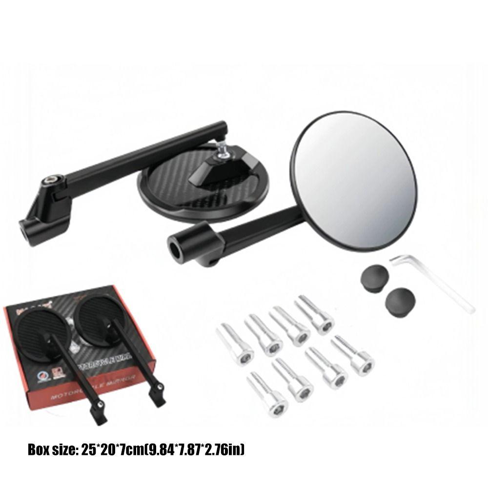High Quality Universal Motorcycle Rearview Mirror HD Carbon Fiber Electric Scooter Rearview Mirror Metal Anti-glare Side Mirror