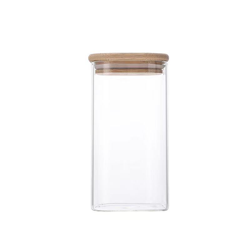 High Borosilicate Square Glass Food Storage Jar