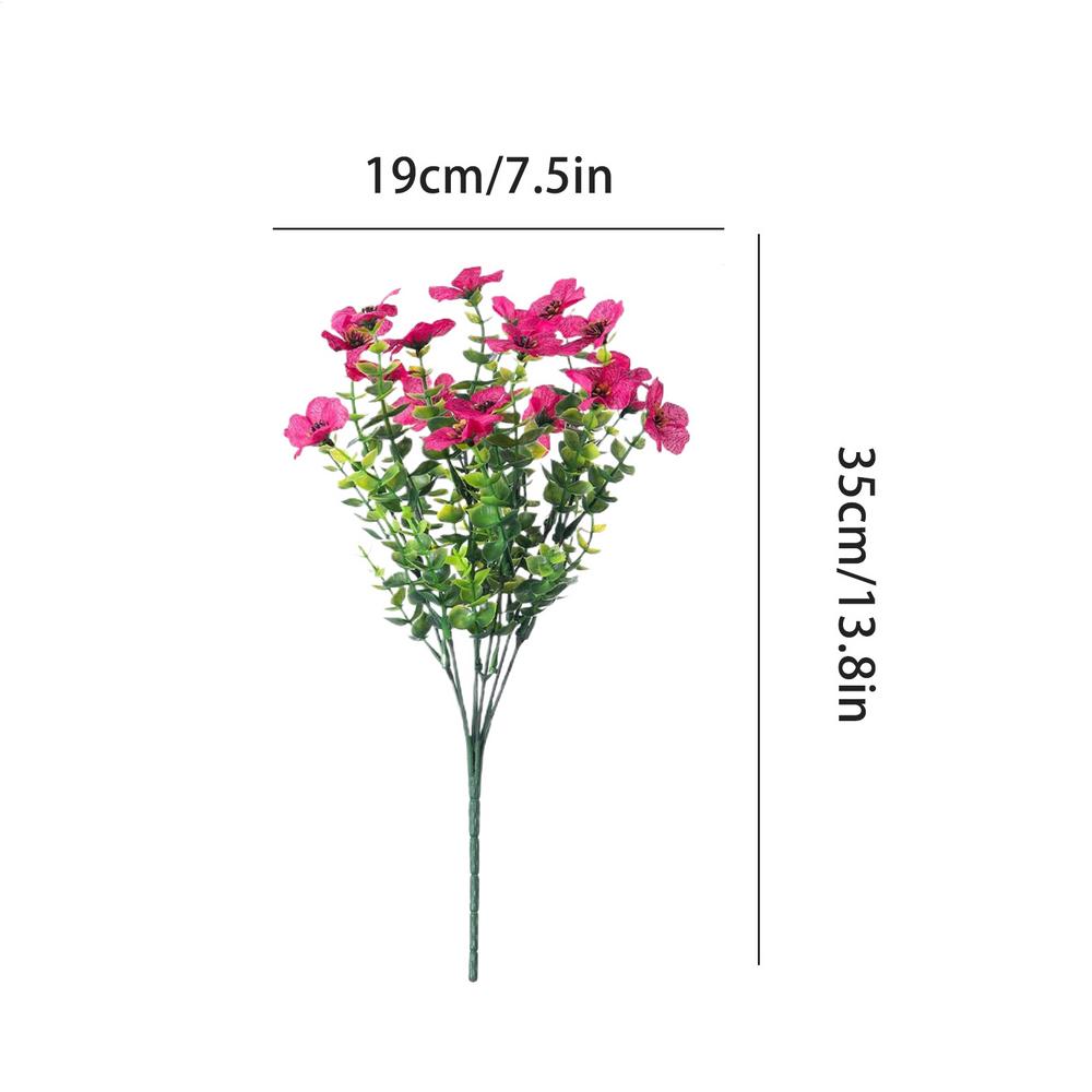 Artificial Flowers 1PC Aesthetic Violet Fall Flowers Eucalyptus Realistic Artificial Flower Front Porch Fake Mum For Home Decor
