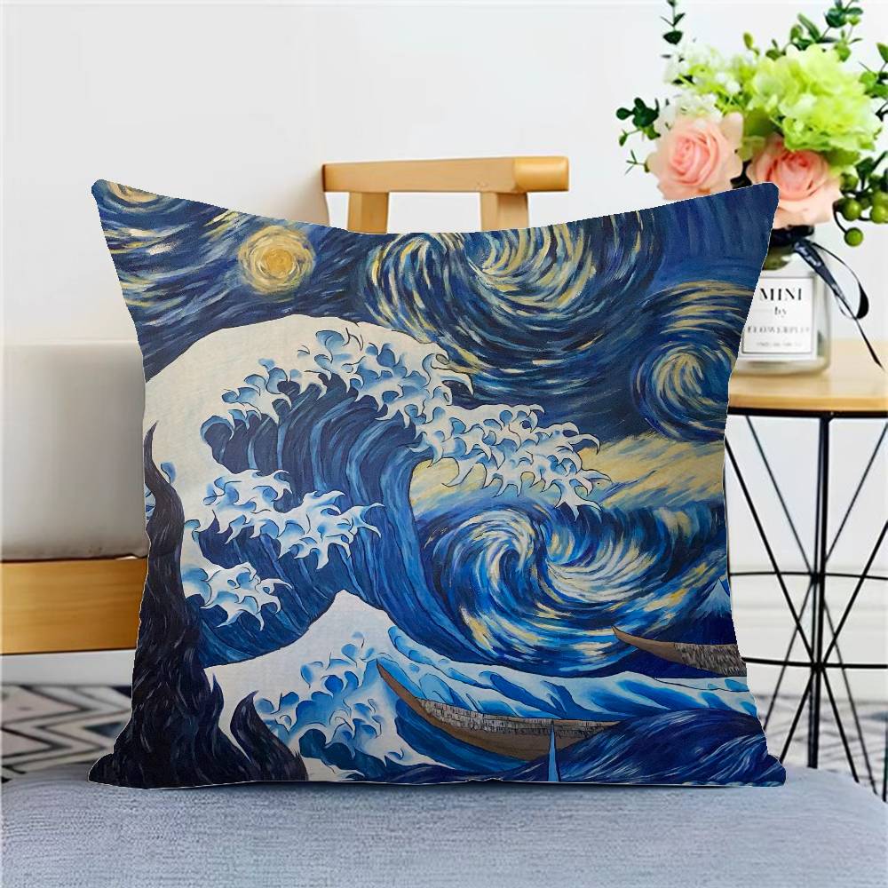 The Great Wave Off Kanagawa Pillow Cover For Bedroom Room And Living Room Sofa Decorative Cushion Cover