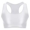 Canottiere da uomo lucide con scollo a U a tinta unita senza maniche crop top gilet per sport fitness yoga