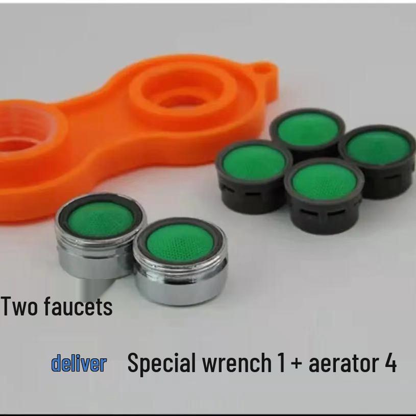Multi-Function Water-Saving Faucet Aerator Spout Wrench & Filter Sleeve