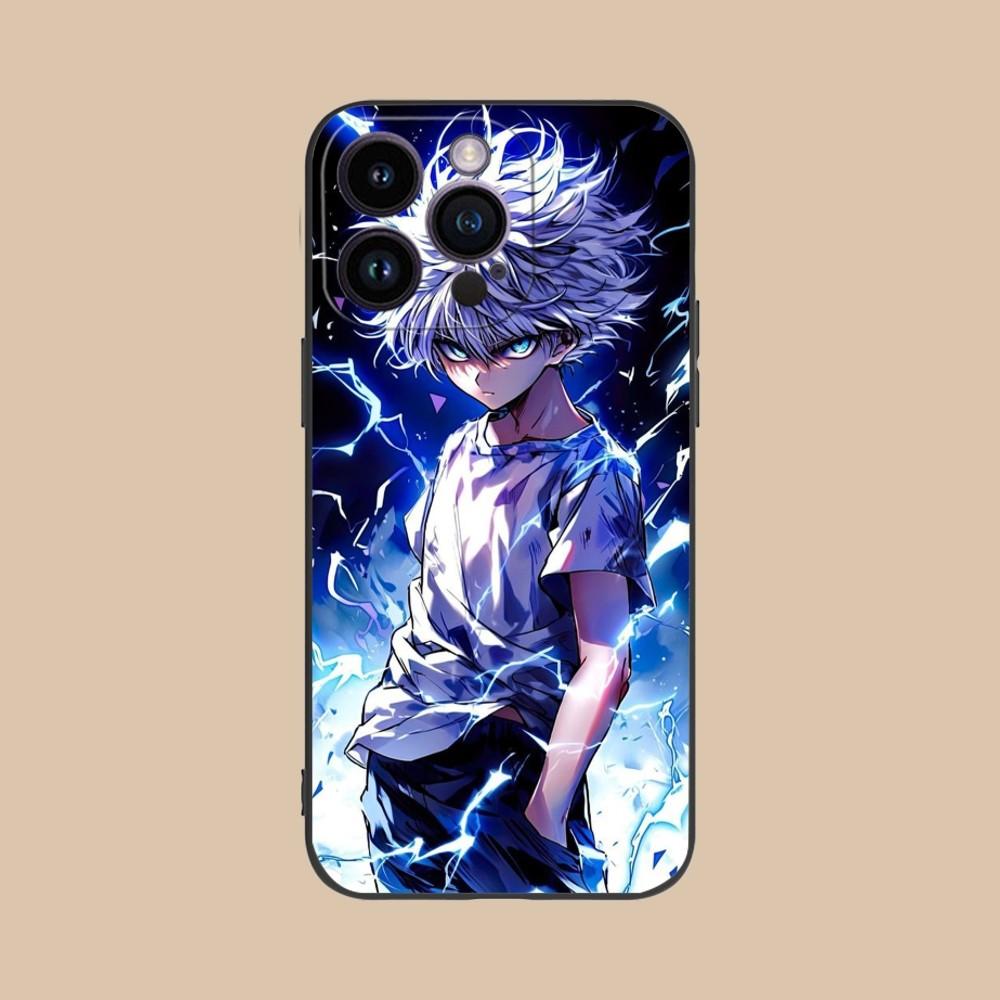 Hunter Killua Mobile Cell Phone Case for iPhone 15 14 13 12 11 X XR XS 8 7 Pro Max Plus Mini Black Soft Phone Cover Funda