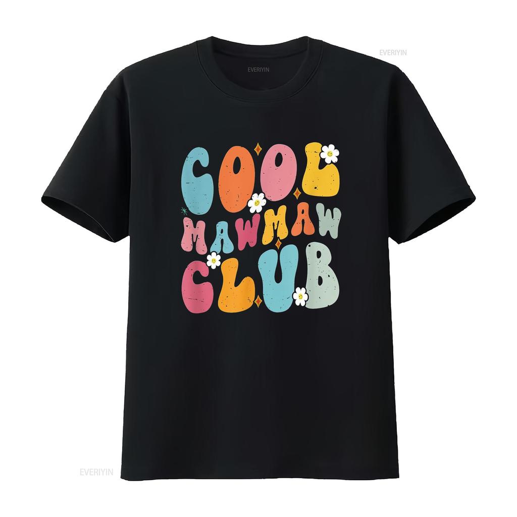 Cool Mawmaw Club Mother s Day Groovy Retro Best Mom Ever T Shirt vintage Washed Comfortable Casual fashion graphic