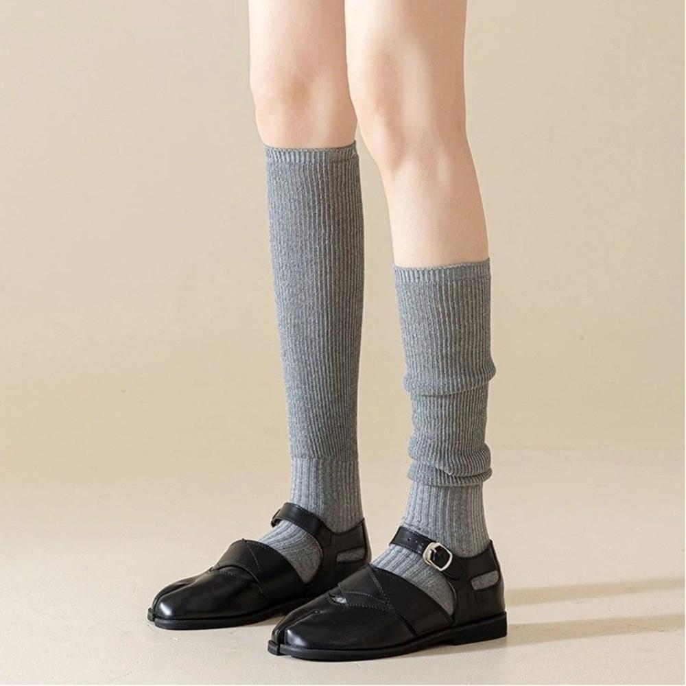 Soft Women's Long Socks Solid Color Two-Toed Sock Comfortable Split Toe Socks Autumn