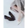 Pointed Single Shoes Women's 2025 Autumn New Mid-heel Thick Heel Shoes French Retro Fashion Versatile Mary Jane Small Leather Shoes