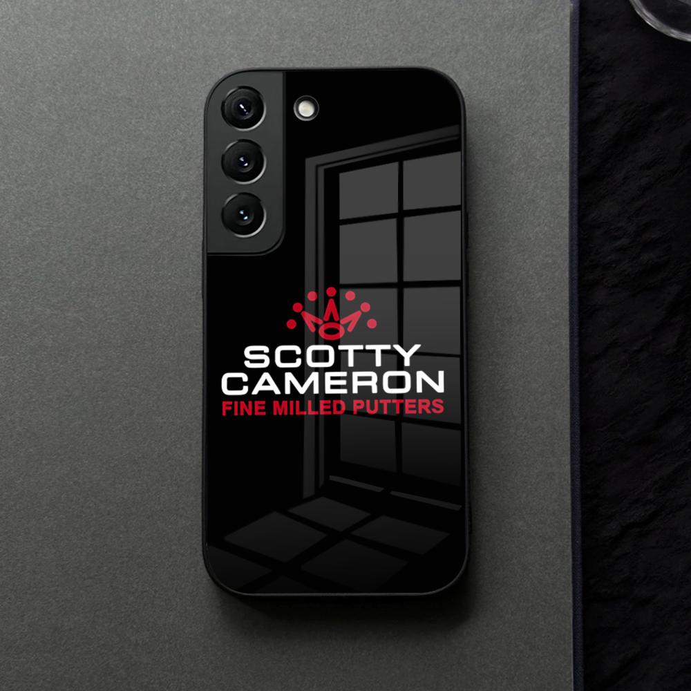 Black ScottyS Camerons Flag Phone Case Glass For Samsung Galaxy S21 S25 S22 S20 S24 S23 Ultra Fe Plus A16 A34 A54 A24 Coque