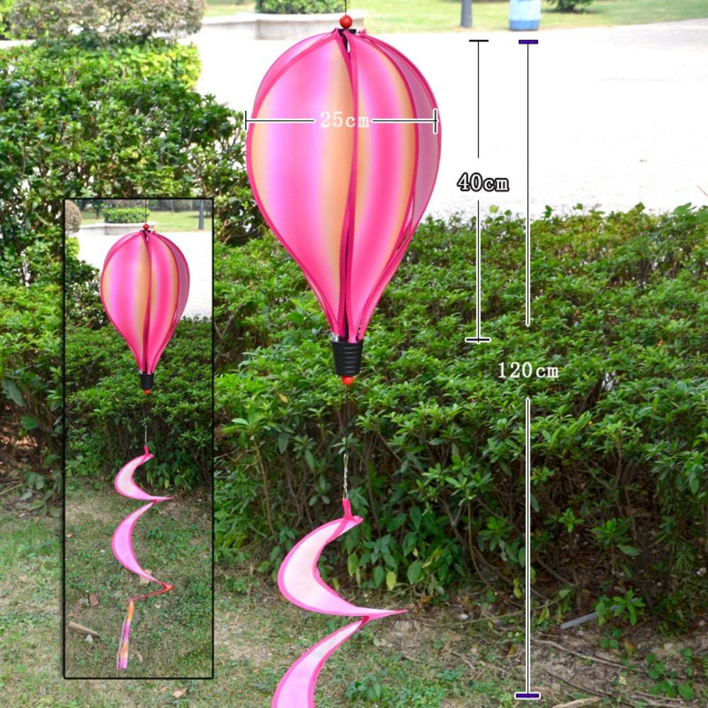 40cm Balloon Hot Air Balloon Spinner Plastic Striped Tie Dye Pinwheels