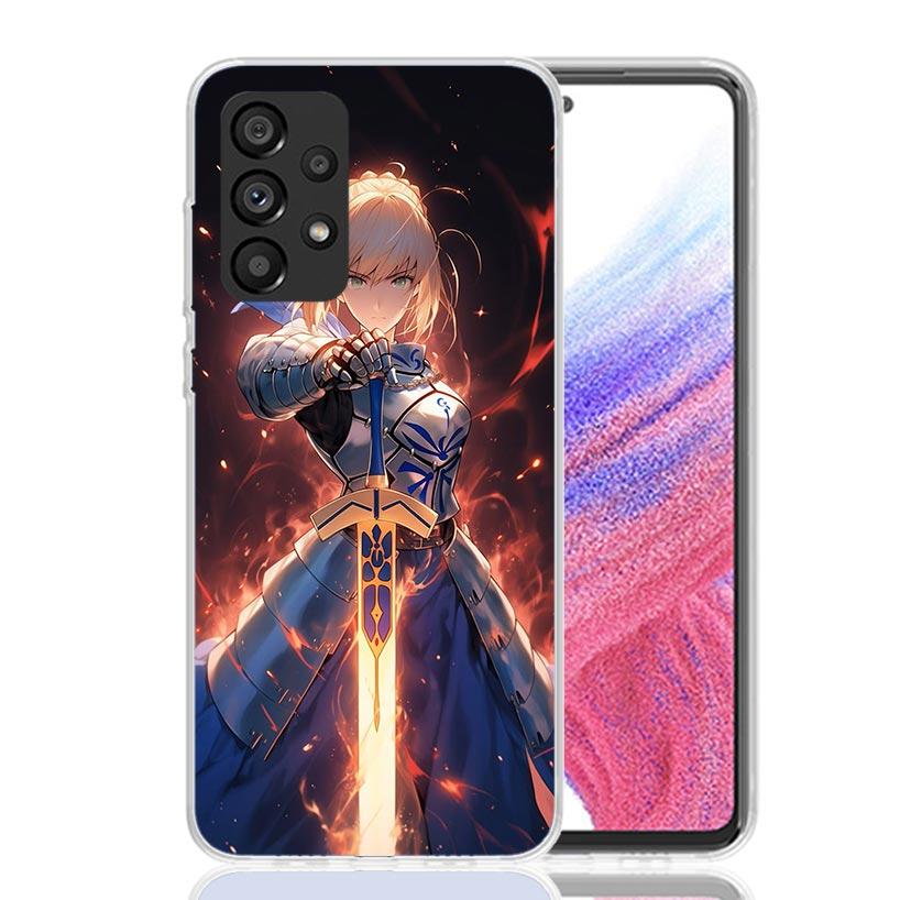 Fate Zero Stay Night Saber Phone Case For Samsung Galaxy A17 A16 A14 A15 A13 A57 A56 A54 A55 A53 A37 A36 A34 A35 A33 A26 A24 A25