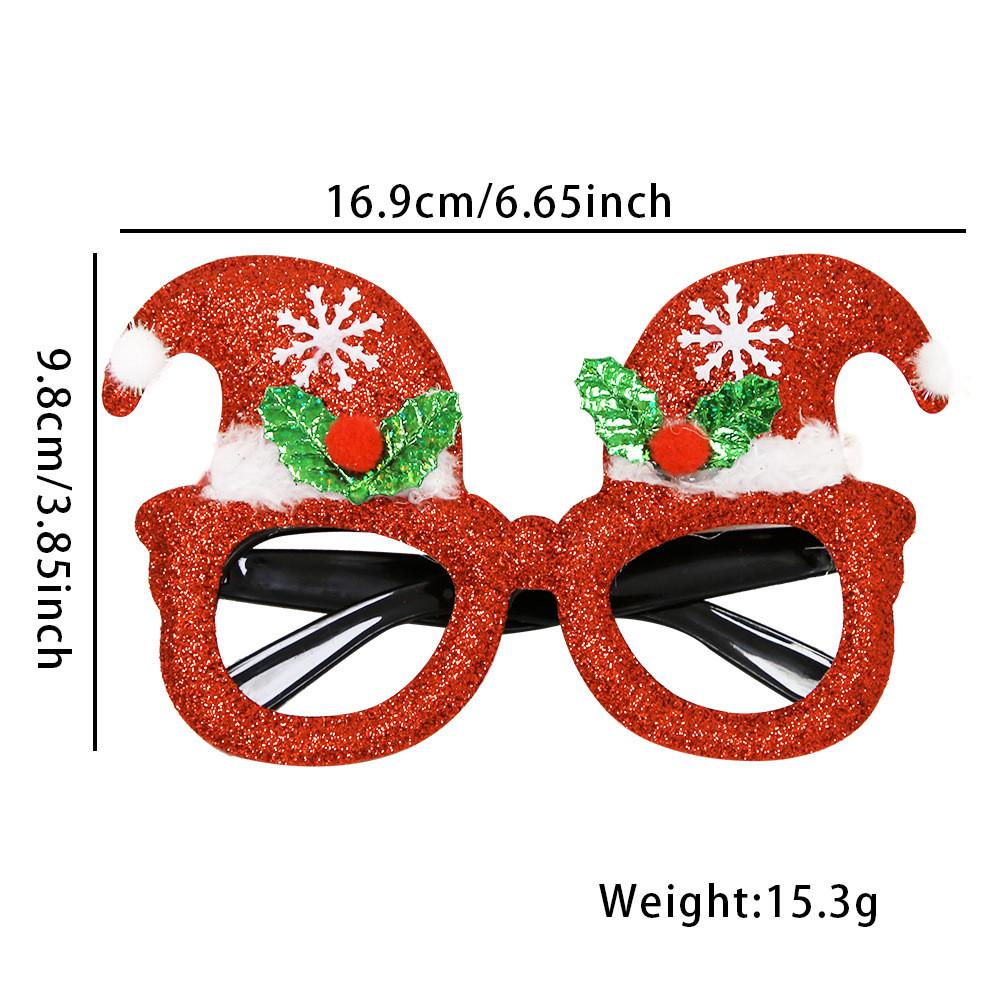 Handmade Plastic Colorful Christmas Glasses Perfect For Kids Featuring Cheerful Santa And Designs Reindeer