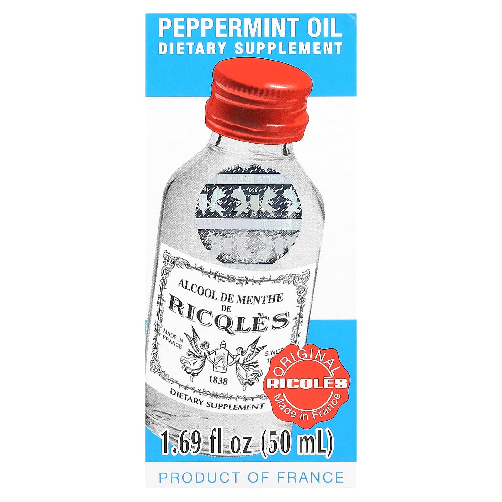 

Ricqlès, Peppermint Oil, 50 Ml (1.69 Fl Oz)