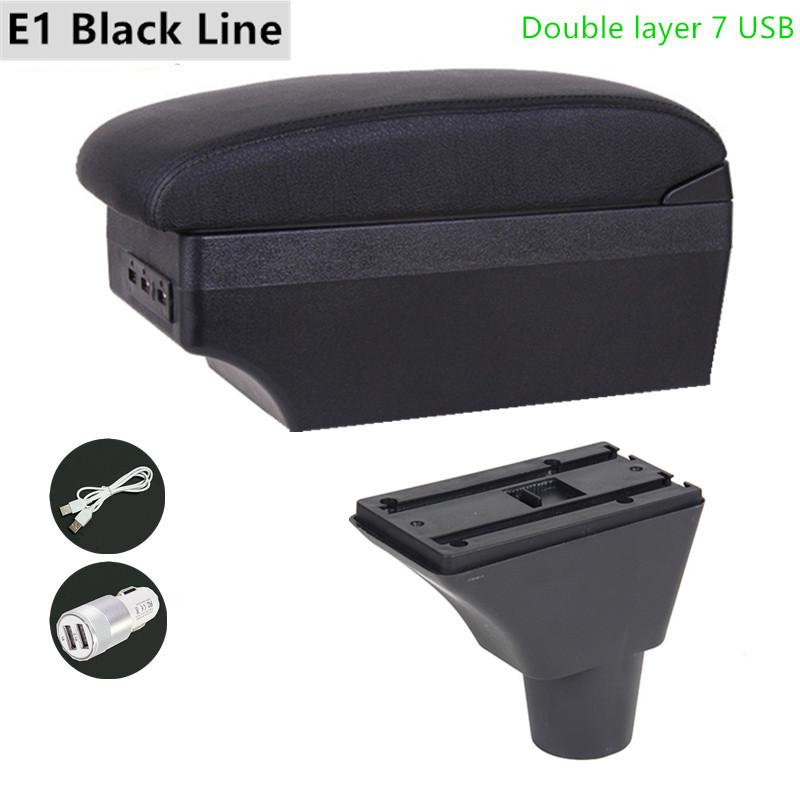 For Seat Ibiza Armrest Box Ibiza 6j Ibiza 6L Central Store Content Storage Box with Cup Holder Products with USB Accessories
