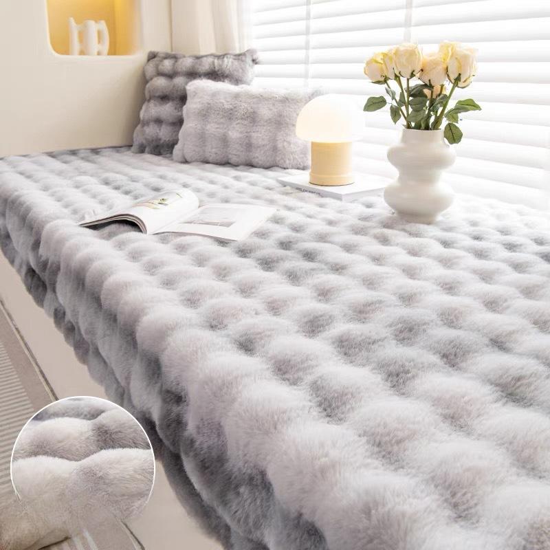 Bay Window Mat Window Mat Balcony Thick Mat Blanket Master Bedroom Carpet Rabbit Plush Cushion Blanket Table