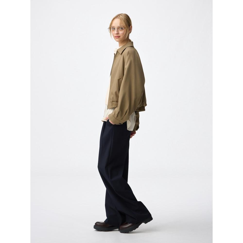 Gu By Uniqlo Tuck Wide Pants+ec  Length 80.0cm 