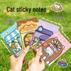 Cartoon Cat Sticky Notes: Cute Window-Opening Planner Stickers for Students – Portable and High-Quality.
