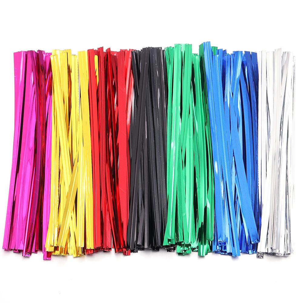 760Pcs Plastic Iron Twist Tie Colorful Multi-Size Wire Sealing Binding Wire for Candy Lollipop Cookies Food Gift Party Packaging