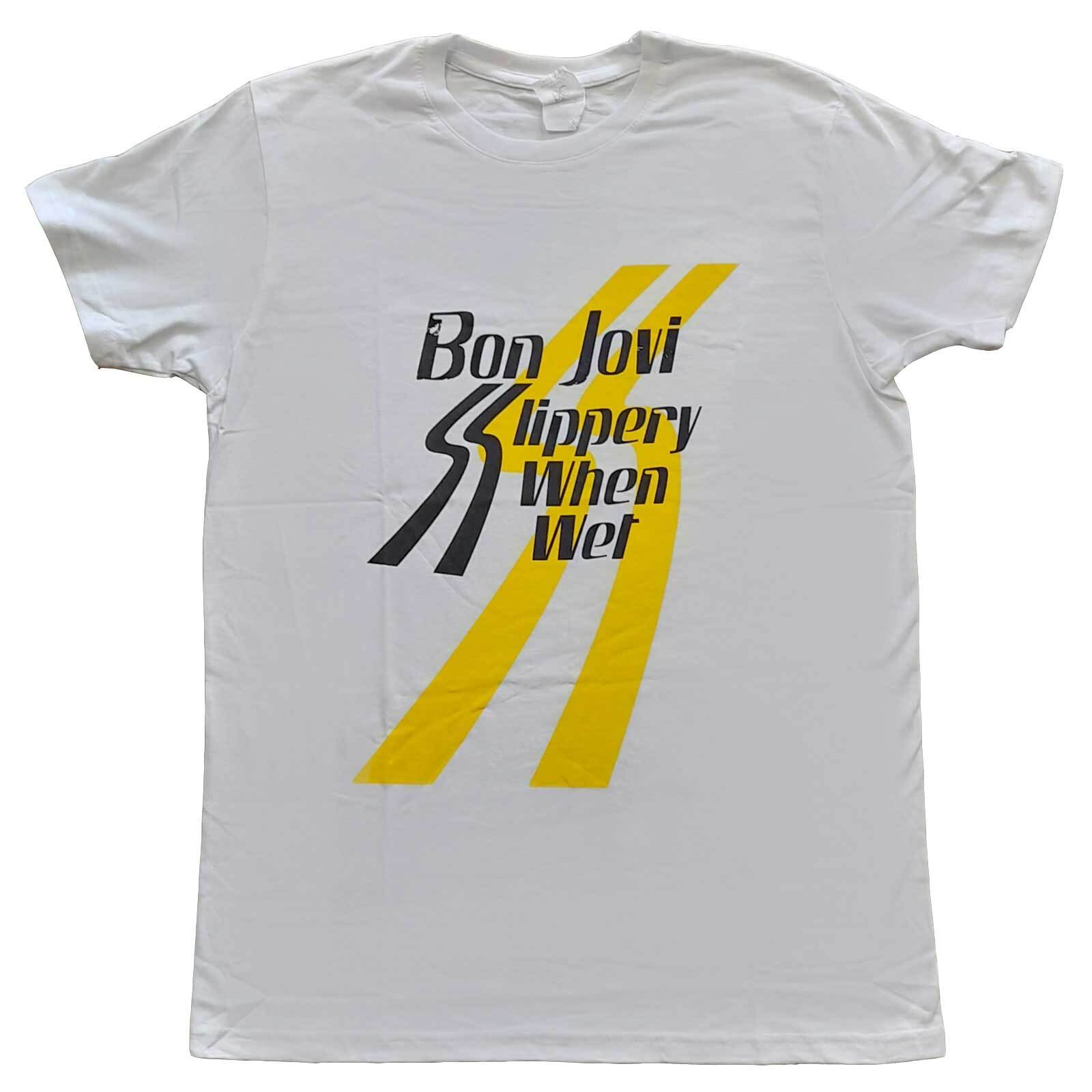Bon Jovi Unisex T-Shirt Slippery When Wet XL