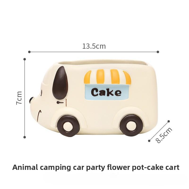 

Creative Cartoon Animal Succulent Pots Office Home Balcony Plant Decor Mini Landscape Flower Pot