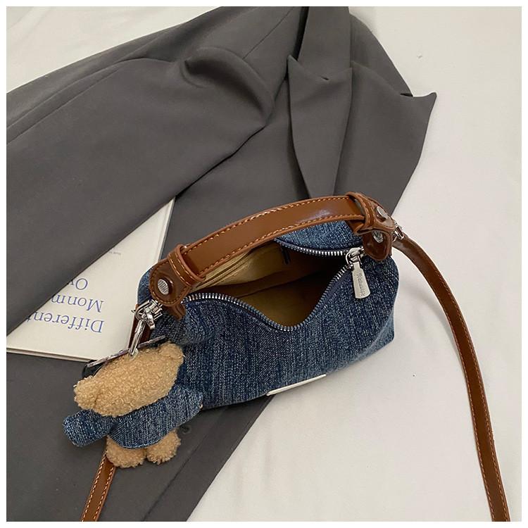 IELGY Ladies Messenger Bag Denim Fashionable All-Match Can Be Carried In Hand