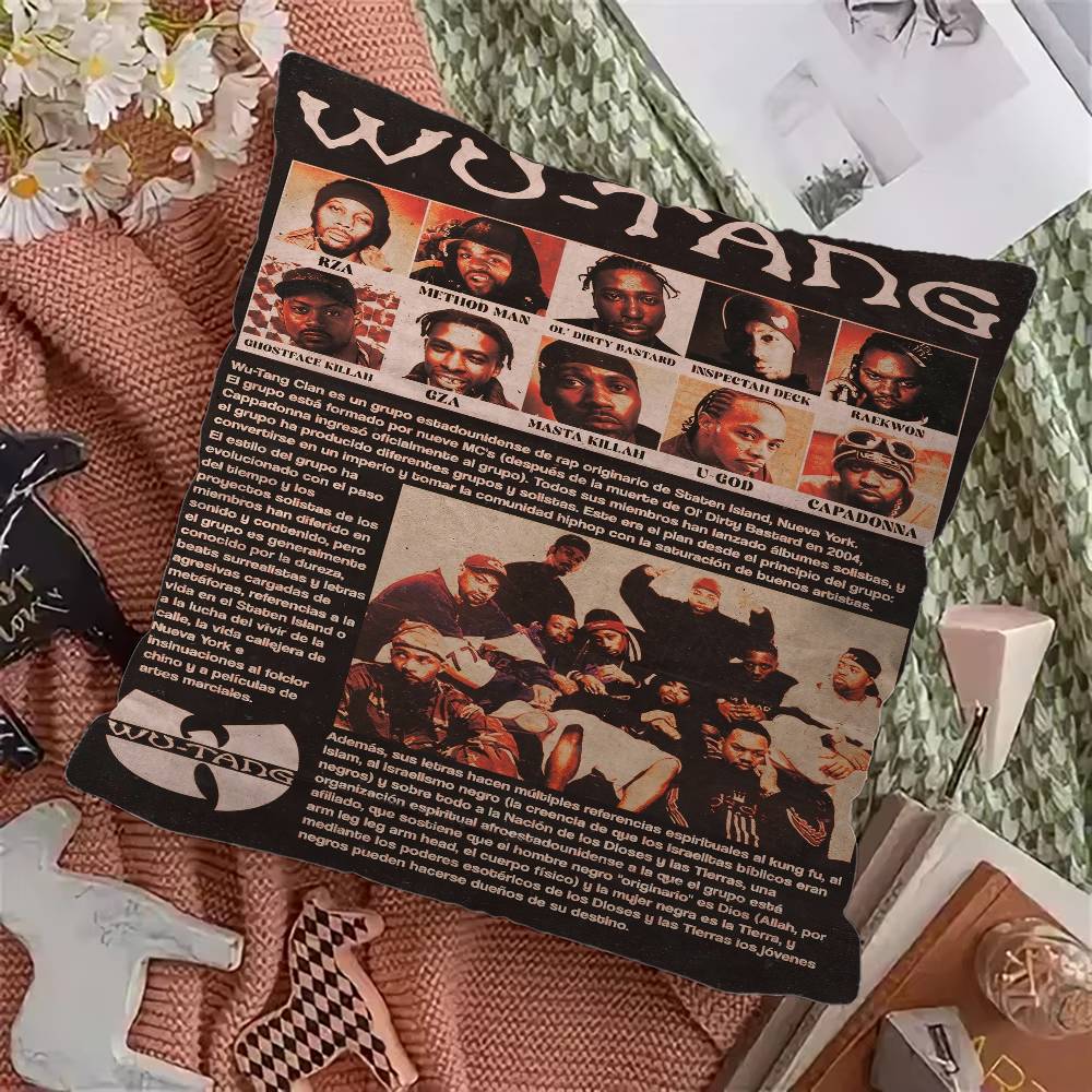 W-Wu-T-Tang C-Clan Group Pillow Gift Home Office Decoration Pillow Bedroom Sofa Car Cushion CoverPillow Case