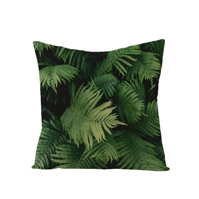 Plant Leaf Pillow Cover Bedroom Room Home Decoration Office Seat Living Room Sofa Cushion Cover 45X45Cm