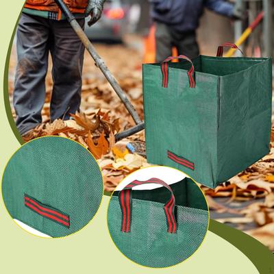 Lawn Garden Bag Leaf Reusable Storage Container with Handles for Debris Leaves