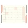 Midori Double Schedule Monthly 22385006 October Planner, 2026, B6, Money, Pink, (Starts 2025)