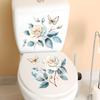 2Sheet Bathroom Toilet Sticker Modern Minimalist Flower Butterfly Pattern Self-Adhesive Paintings For Bathroom Living Decoration