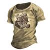 Vintage Compass Pattern T-Shirt For Men Navigation Map 3D Printed Tees Summer Fashion Casual Loose Street Tops O-Neck T Shirts