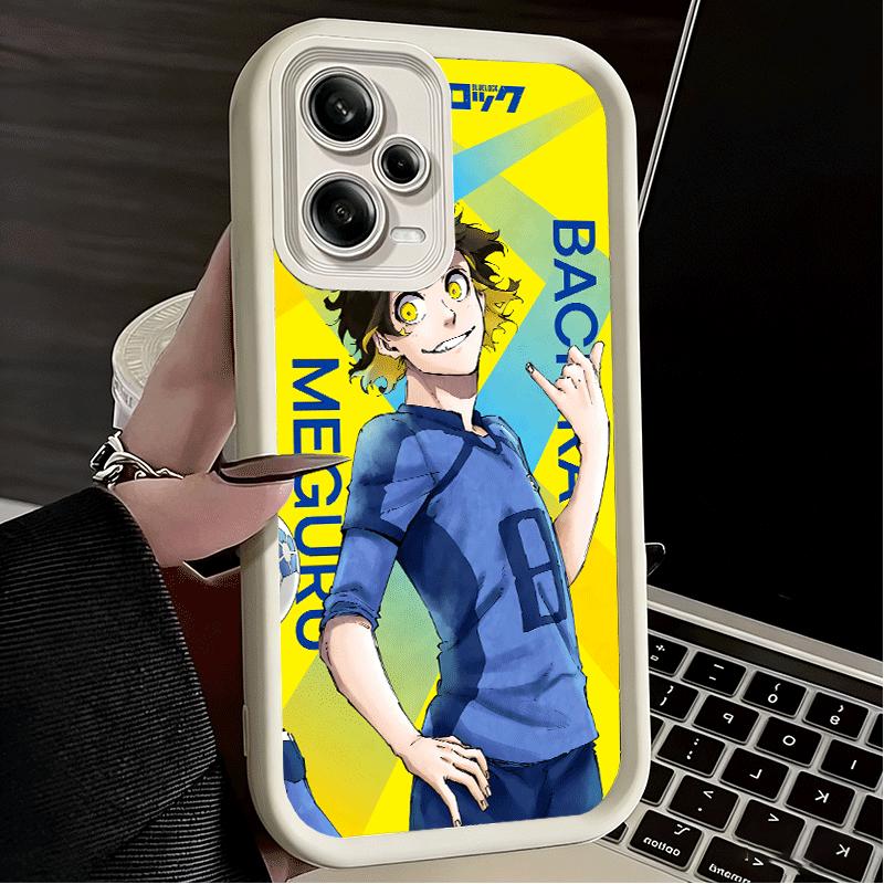 Phone Case for Xiaomi Redmi Note 15 14 13 Pro Plus Anime Blue L-Lock Desgin Shell 12S 11 11S 11T 5G 14S Soft Silicone Funda