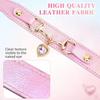 1Pc PU Leather Delicate Pet Dog Collar, High-Quality Leather Fabric And Alloy Fittings. Beautiful Gemstone Decoration.8-15''Neck