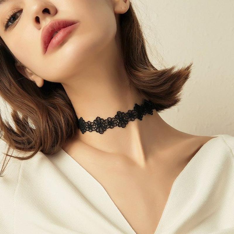 Goth Black Velvet Choker Necklaces Gothic Style Rope Women Neck Decoration Chocker Jewelry On Girl Neck Accessories