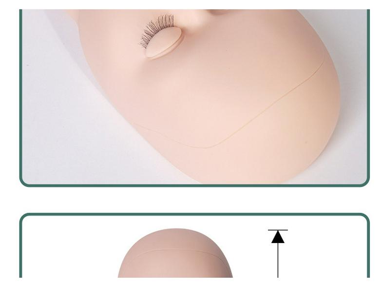 Realistic Silicone Mannequin Head for Eyelash Extension Practice with Removable Eyelids