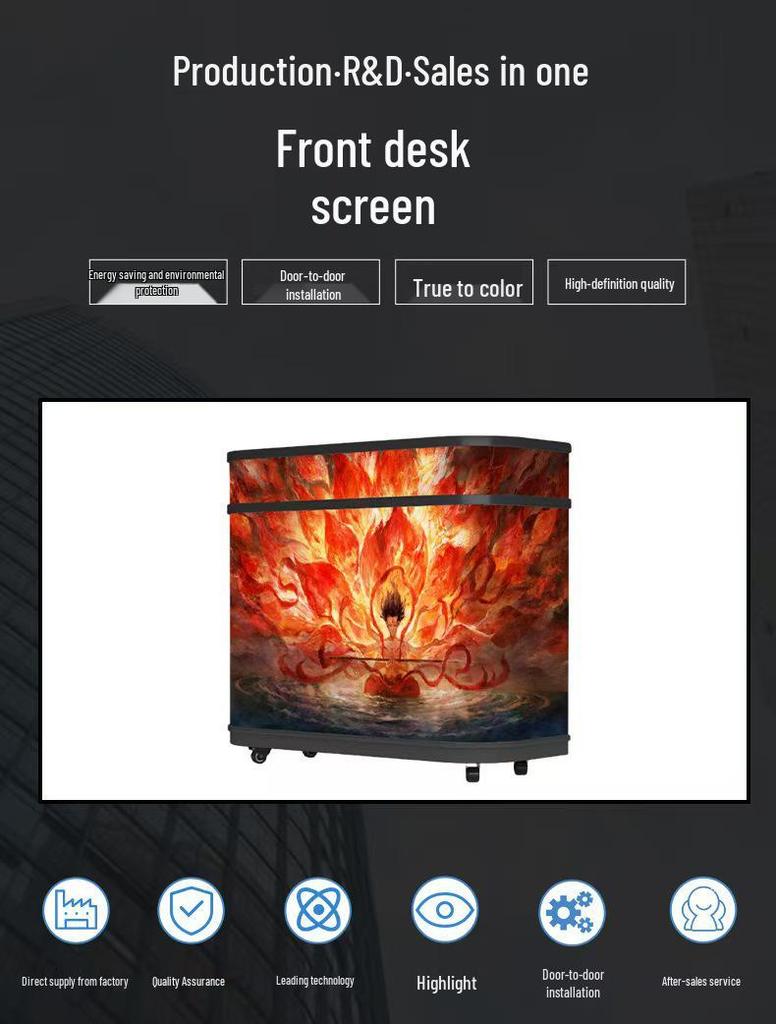 LED Reception Display: Creative Desk or Counter Screen for Hotels, Bars, and Exhibitions