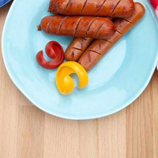 Manual Fancy Sausage Cutter Hot Dogs Spiral Slicer Home Barbecue Kitchen Gadget