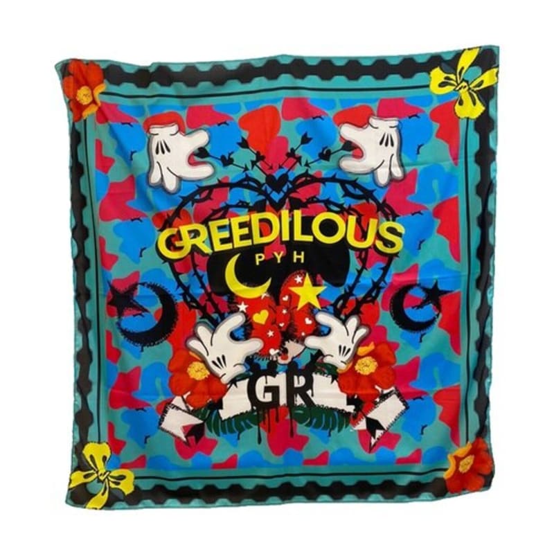 GREEDILOUS GREEDILOUS blue CAMOUFLAGE SCARF-SMALL